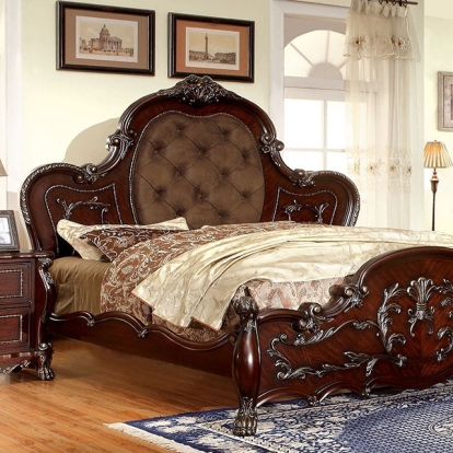 Furniture Of America Castlewood Traditional Cherry Bed Model CM7299-E.King Bed