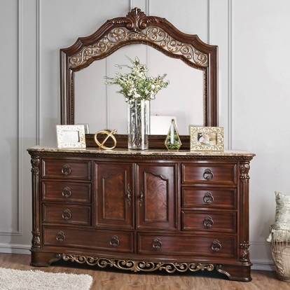 Furniture Of America Menodora Transitional Brown Cherry Dresser Model CM7311D