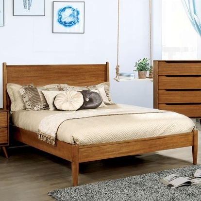 Furniture Of America Lennart Mid-Century Modern Oak Bed Model CM7386A-Twin Bed