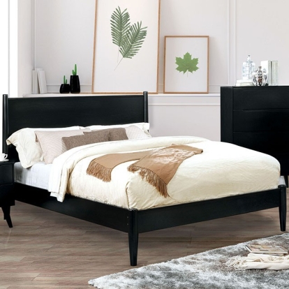 Furniture Of America Lennart Mid-Century Modern Black Bed Model CM7386BK-Twin Bed