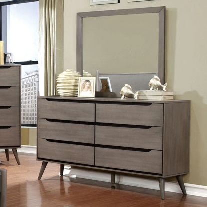 Furniture Of America Lennart Mid-Century Modern Gray Dresser Model CM7386GY-D