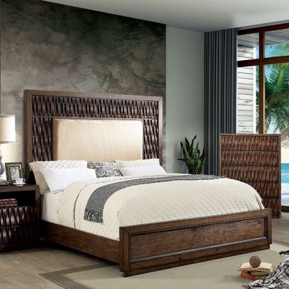 Furniture Of America Eutropia Transitional Warm Chestnut Bed Model CM7395-E.King Bed