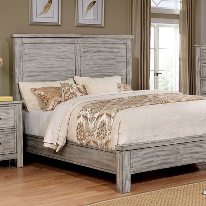 Furniture Of America Canopus Transitional Antique Gray Bed Model CM7422GY-E.King Bed
