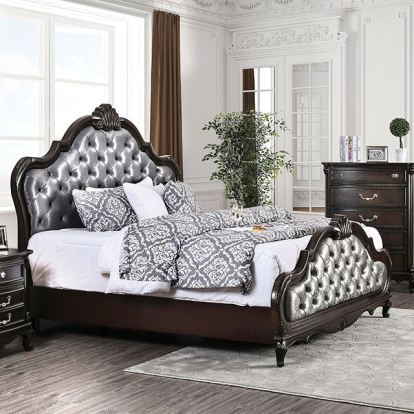 Furniture Of America Bethesda Transitional Espresso Bed Model CM7426BC-E.King Bed