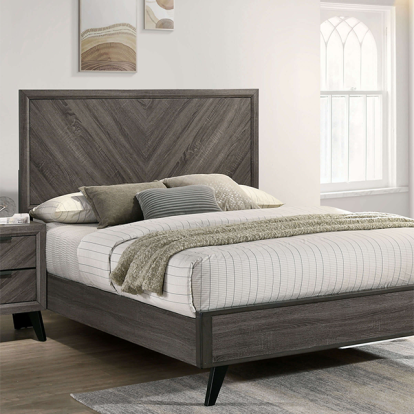 Furniture Of America Vagan Contemporary Gray Bed Model CM7472GY-E.King Bed
