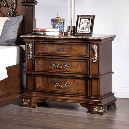 Furniture Of America Esparanza Traditional Brown Cherry Night Stand Model CM7478CH-N