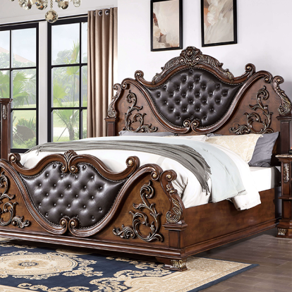 Furniture Of America Esparanza Traditional Brown Cherry Bed Model CM7478CH-E.King Bed