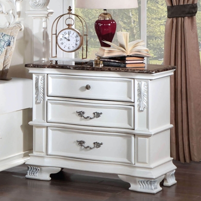 Furniture Of America Esparanza Traditional Pearl White Night Stand Model CM7478WH-N