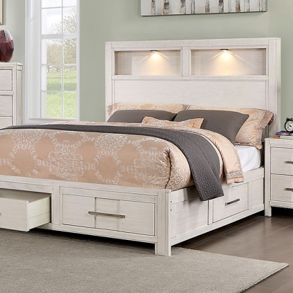 Furniture Of America Karla Transitional White Bed Model CM7500WH-E.King Bed