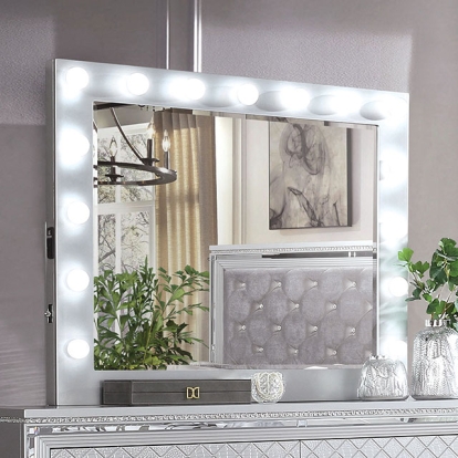 Furniture Of America Belleterre Glam Silver Mirror Model CM7518M