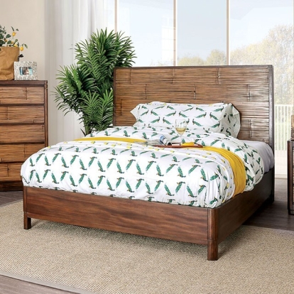 Furniture Of America Covilha Transitional Antique Brown Bed Model CM7522-E.King Bed