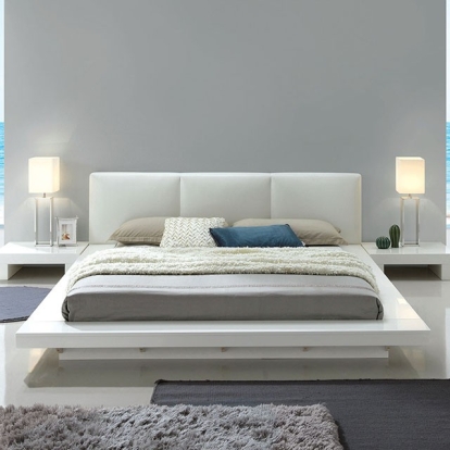 Furniture Of America Christie Contemporary White Bed Model CM7550-E.King Bed