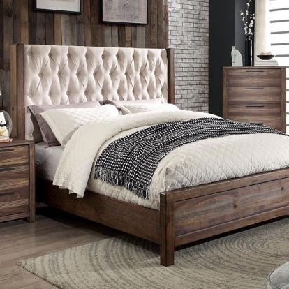 Furniture Of America Hutchinson Rustic Rustic Natural Tone/Beige Bed Model CM7577-E.King Bed