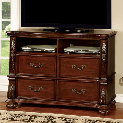 Furniture Of America Arthur Traditional Brown Cherry Media Chest Model CM7587TV