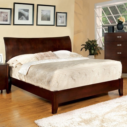 Furniture Of America Midland Contemporary Brown Cherry Bed Model CM7600-E.King Bed