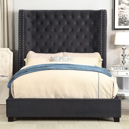 Furniture Of America Rosabelle Transitional Black Bed Model CM7669BK-Cal.King Bed