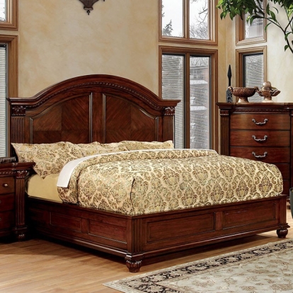 Furniture Of America Grandom Traditional Cherry Bed Model CM7736-E.King Bed