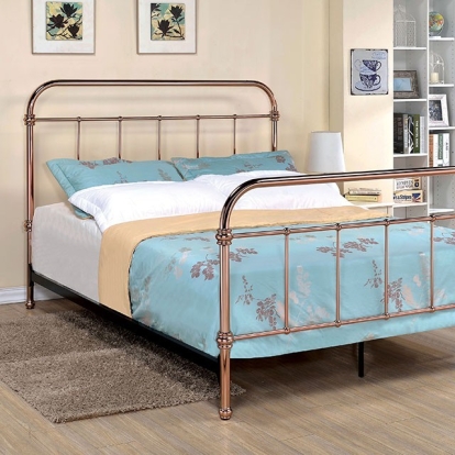 Furniture Of America Tamia Contemporary Rose Gold Bed Model CM7739-Twin Bed