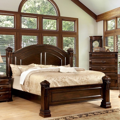 Furniture Of America Burleigh Transitional Cherry Bed Model CM7791-E.King Bed