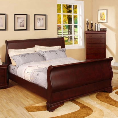 Furniture Of America Laurelle Transitional Cherry Bed Model CM7815-Twin Bed