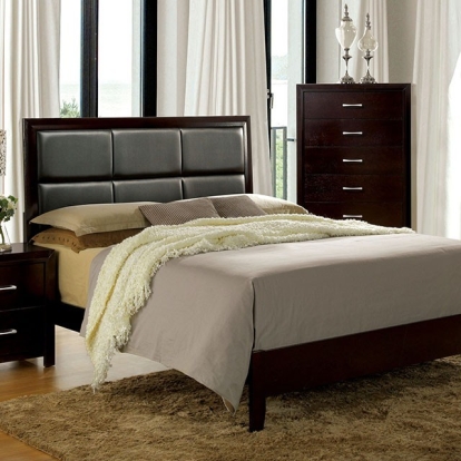 Furniture Of America Janine Contemporary Espresso Bed Model CM7868-E.King Bed