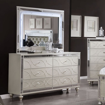 Furniture Of America Manar Transitional Silver Dresser Model CM7891D