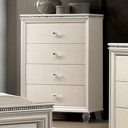 Furniture Of America Allie Contemporary Pearl White Chest Model CM7901C