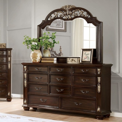 Furniture Of America Theodor Traditional Brown Cherry Dresser Model CM7926D