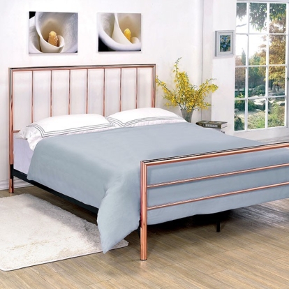 Furniture Of America Diana Contemporary Rose Gold Bed Model CM7939-Twin Bed