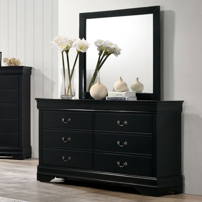 Furniture Of America Louis Philippe Transitional Black Dresser Model CM7966BK-D