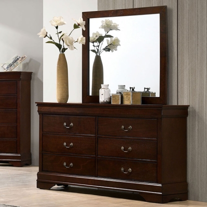 Furniture Of America Louis Philippe Transitional Dark Cherry Dresser Model FM7866CH-D