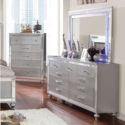 Furniture Of America Brachium Contemporary Silver Dresser Model CM7977SV-D