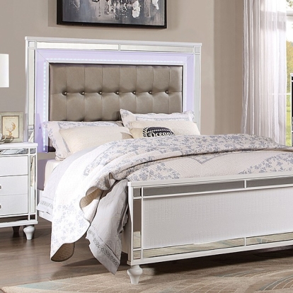 Furniture Of America Brachium Contemporary White Bed Model CM7977WH-E.King Bed