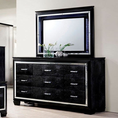 Furniture Of America Bellanova Contemporary Black Dresser Model CM7979BK-D