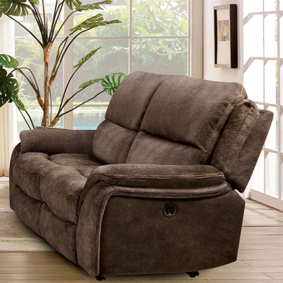 Furniture Of America Henricus Transitional Dark Brown Loveseat Model CM9911DB-LV