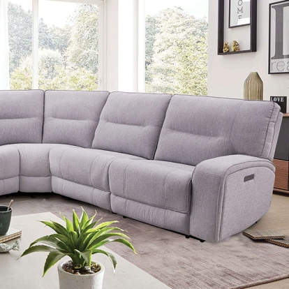 Furniture Of America Tyrone Transitional Gray Power Sectional Model CM9913GY-SECT-PM