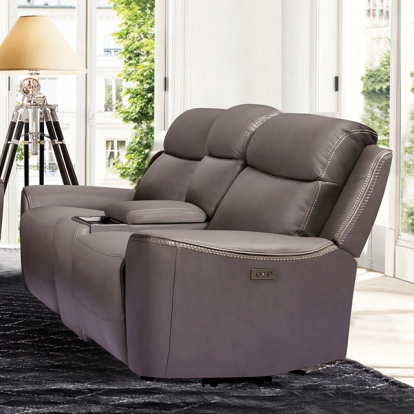 Furniture Of America Artemia Transitional Gray Power Loveseat Model CM9922GY-LV-PM-PK