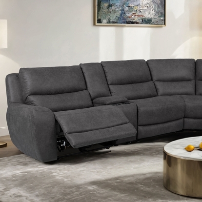 Furniture Of America Demetrius Transitional Granite Gray Power Sectional Model CM9930DG-SECT-PM