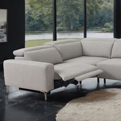 Furniture Of America Melancton Contemporary Light Gray Power Sectional Model CM9933LG-SECT-PM