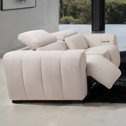 Furniture Of America Thaddea Contemporary White Power Loveseat Model CM9934WH-LV-PM-PK