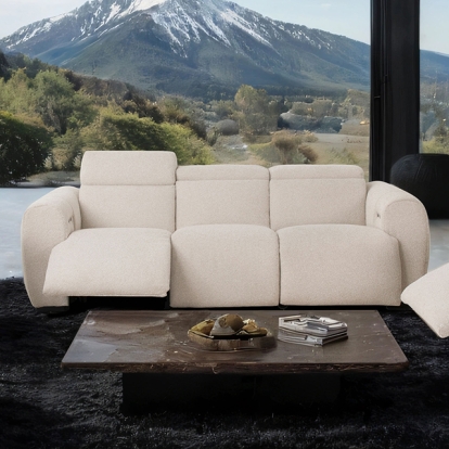 Furniture Of America Thaddea Contemporary White Power Sofa Model CM9934WH-SF-PM-PK