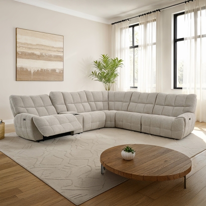 Furniture Of America Southwold Transitional Beige Power Sectional Model CM9936BG-SECT-PM