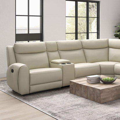 Furniture Of America Jacobus Transitional Beige Motion Sectional Model CM9986BG-M-SECT
