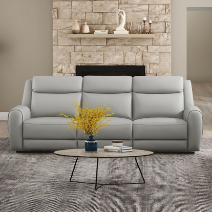 Furniture Of America Jacobus Transitional Light Gray Manual Recliner Sofa Model CM9986LG-SF-M