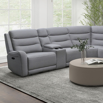 Furniture Of America Matthias Transitional Gray Motion Sectional Model CM9987GY-M-SECT