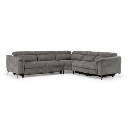 LA Furniture Coffman Modern Grey Fabric Sectional Sofa with Sofa Bed + Recliner VGMB-MB-R351-GRY Contemporary Style by Vig Furnitrue Number 83355 Catch Home Goods