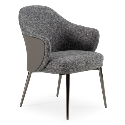 LA Furniture Cora Modern Grey Fabric & Leatherette Dining Chair VGCSCH-19005-GRY-DC Contemporary Style by Vig Furnitrue Number 78038 Catch Home Goods