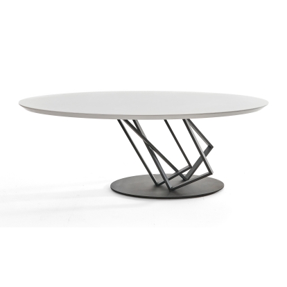 LA Furniture Corbett Modern High Gloss White with Frosted Glass Dining Table VGVCT1920-3 Contemporary Style by Vig Furnitrue Number 76867 Catch Home Goods