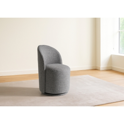 LA Furniture Correa Modern Grey Fabric Swivel Dining Chair VGKK-KF.Y1179-GRY Contemporary Style by Vig Furnitrue Number 82201 Catch Home Goods