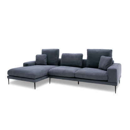 LA Furniture Corwith Modern Blue Fabric Left Facing Sectional Sofa VGMB-C019-BLU Contemporary Style by Vig Furnitrue Number 80439 Catch Home Goods
